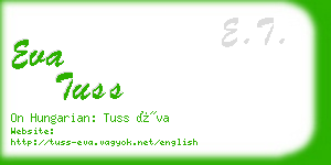 eva tuss business card